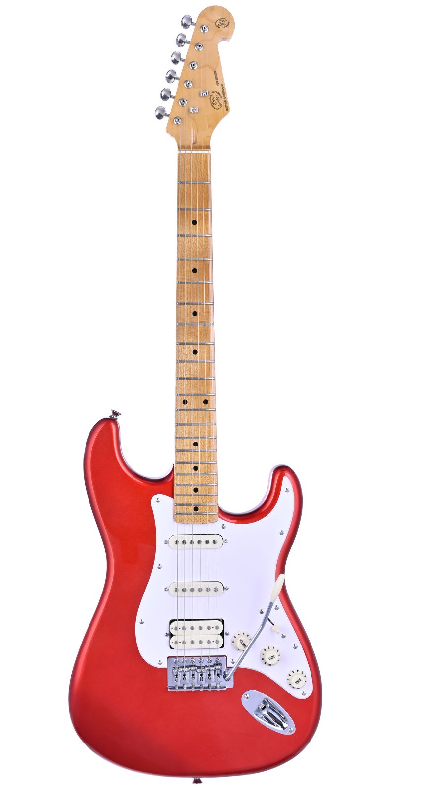SX SST57-HSS Vintage Style Electric Guitar, 1 Humbucker, 2 Single Coil & Gigbag - CAR