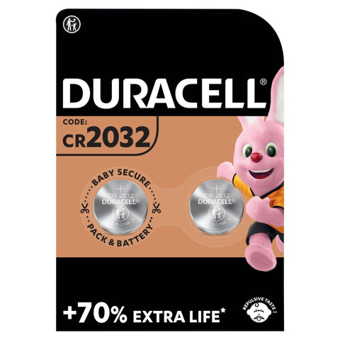 Duracell CR2032 Lithium 3V Battery (Twin Pack)