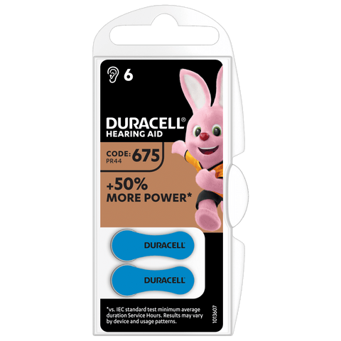 Duracell Hearing Aid Batteries 675 / PR44