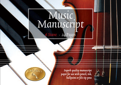McBrides Music Manuscript Book A5 (6 Stave, 24 Page)