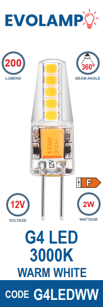 Evolamp G4 LED 2w Bulb