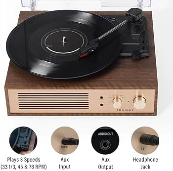 Crosley Miles Turntable - Walnut