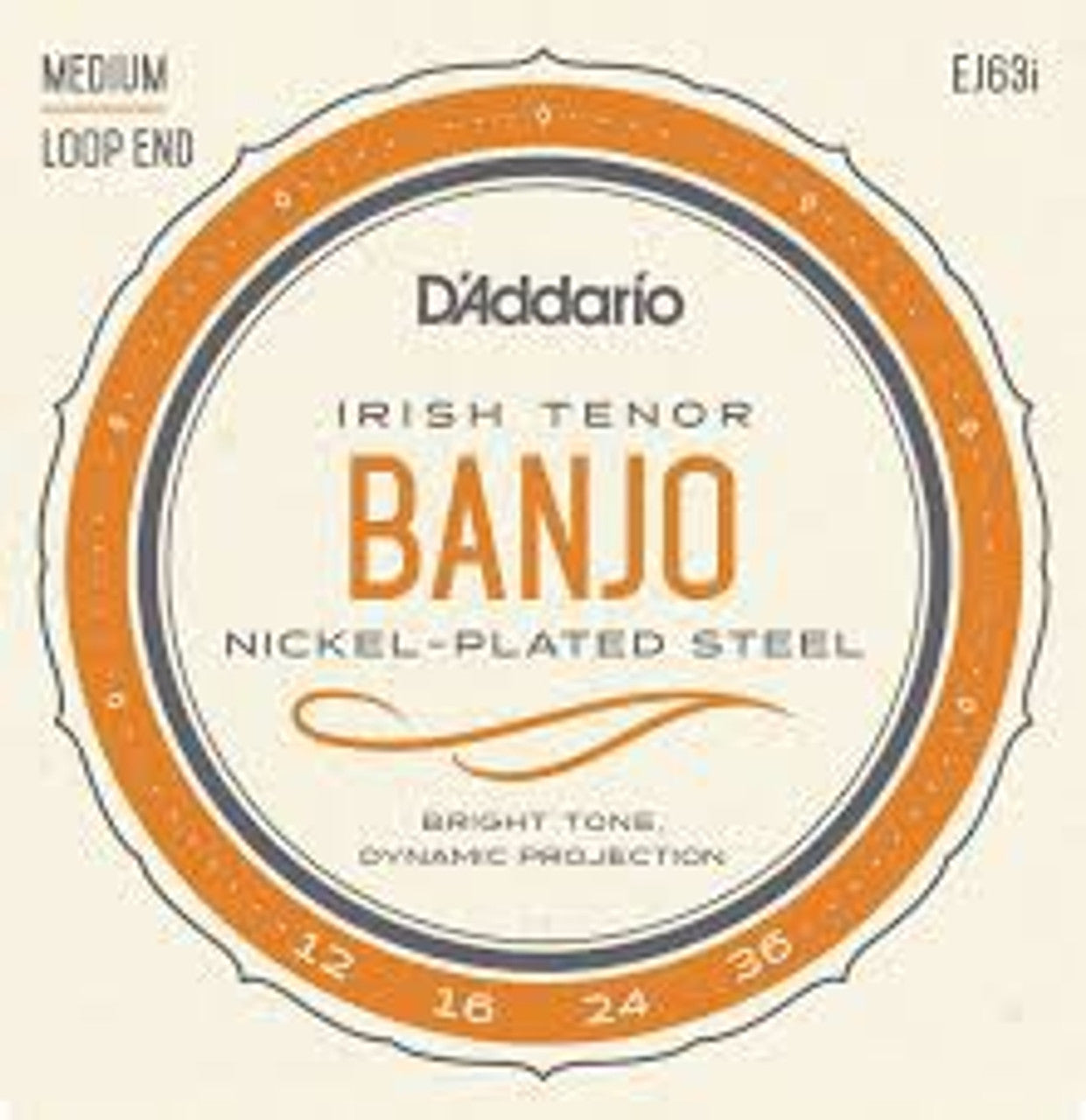 D'addarío Irish Tenor Banjo Strings, Nickel Plated, Medium, Loop End
