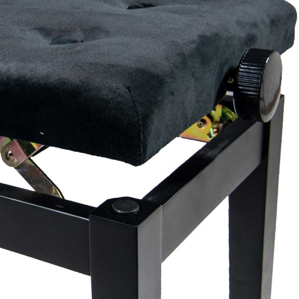 SONATA Adjustable Piano Stool/Bench, Polished Black