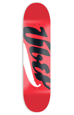 ÜBER  BIG LOGO RED Skateboard Deck 8.0''