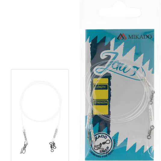 Mikado Jaws Fluorocarbon Leaders 25cm (8kg & 15kg)