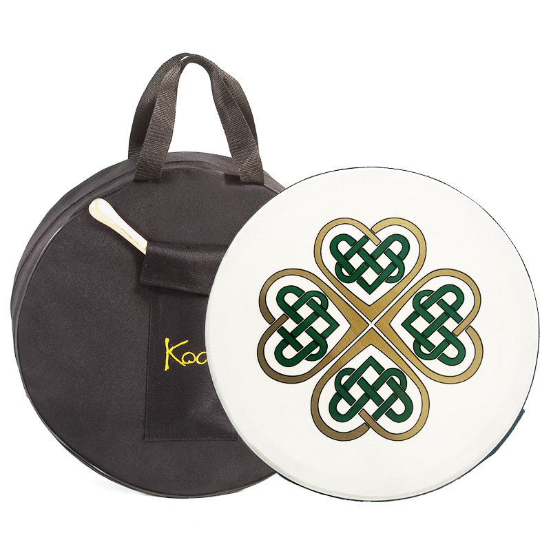 Koda Irish Bodhran 12″x3″ with Beater, Solid Wooden Black Frame