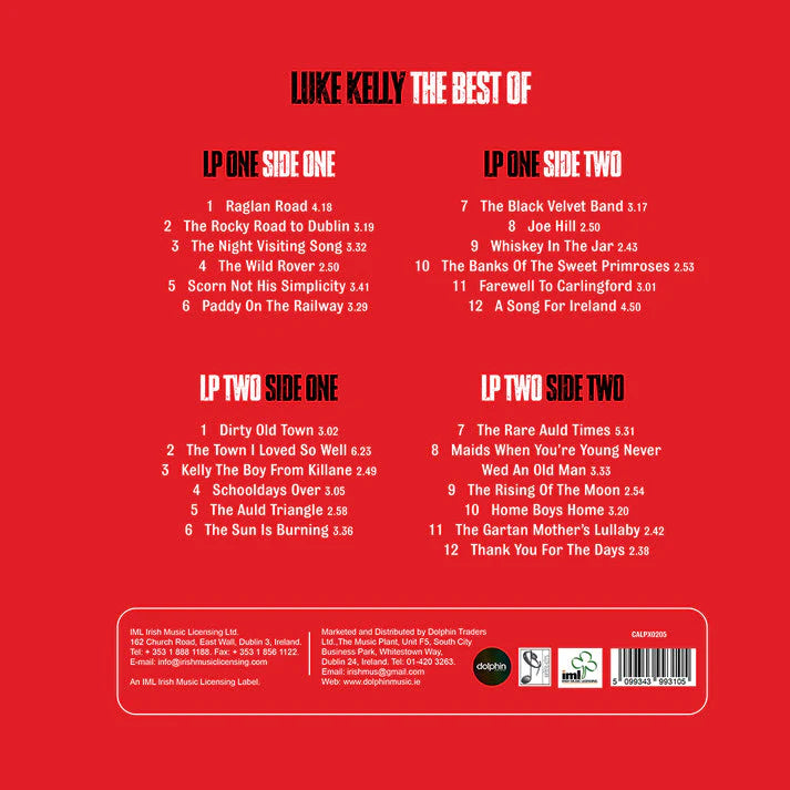 Luke Kelly - The Best Of 2LP (Colour Vinyl)