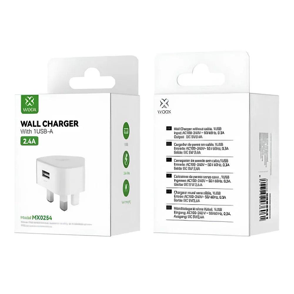 Woox USB A Charger 2.4A