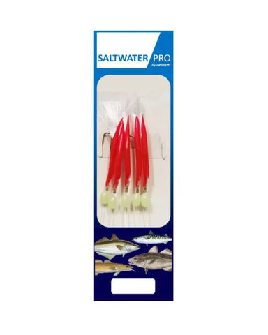 Dennett Saltwater Pro 5 Hook Mackerel Glow Feathers Rigs