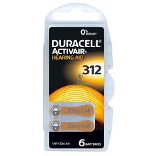 Duracell Hearing Aid Batteries 312