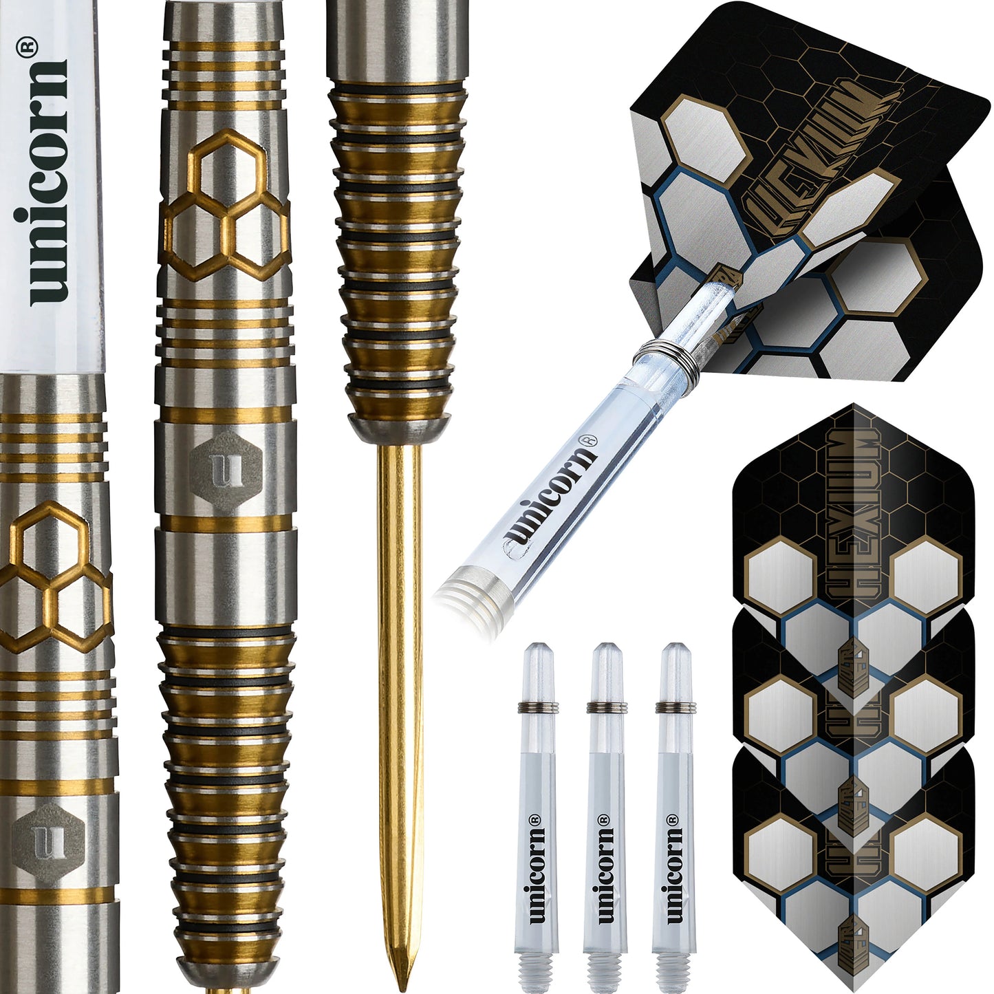 Unicorn Hexium 90% Tungsten Steel Tip Darts