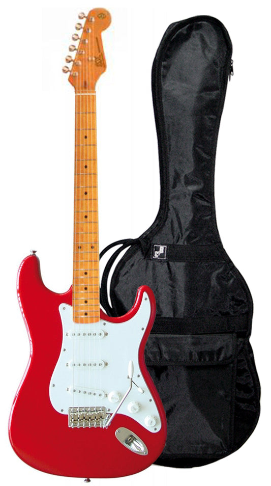 SX Vintage Series SST57 Electric Guitar Pack - Candy Apple Red inc. Gig Bag