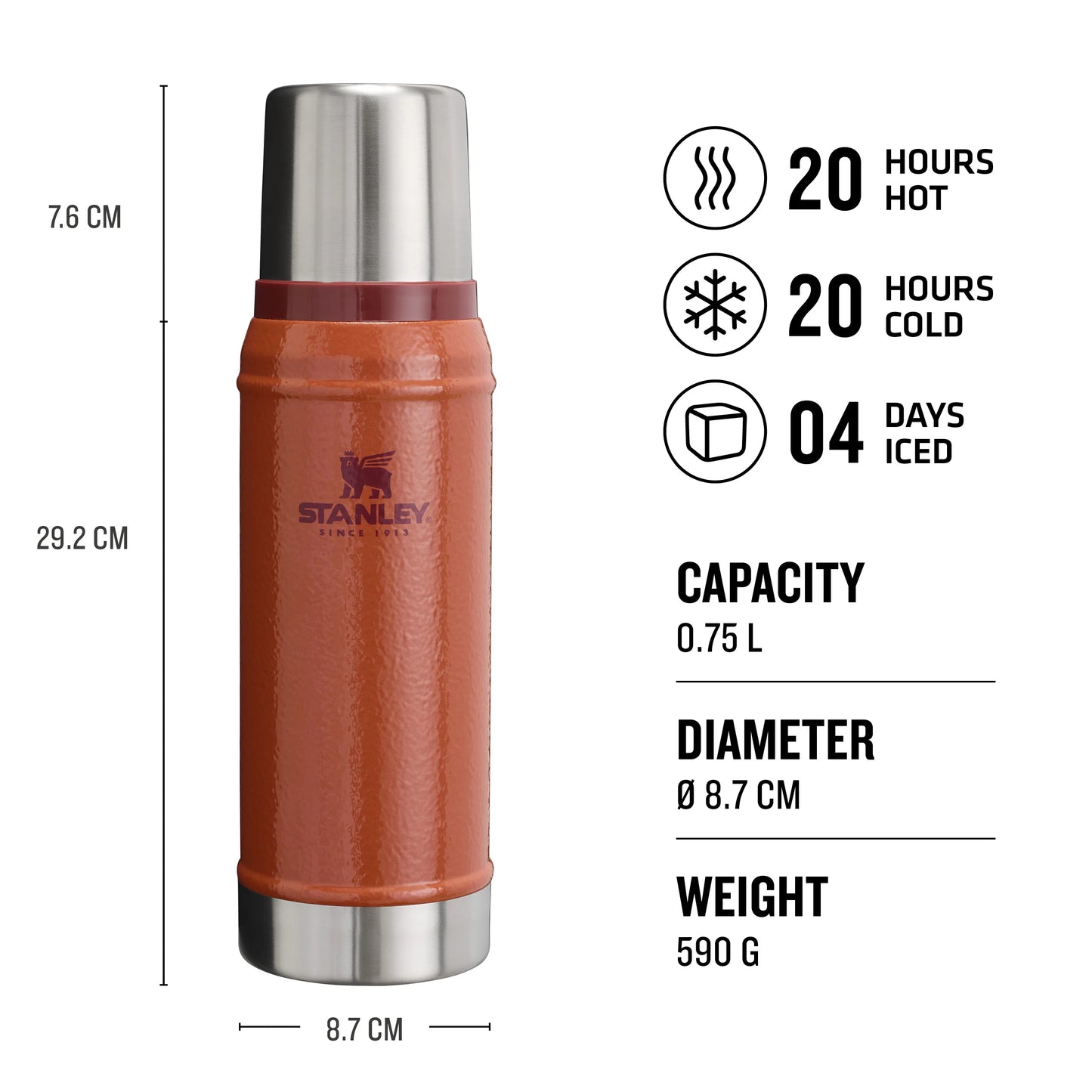 Stanley The Legendary Classic Thermos 750 ml - Hammertone Clay