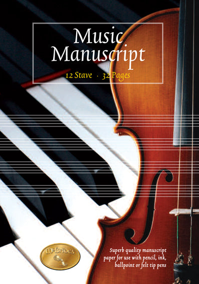 McBrides Music Manuscript Book A4. (12 Stave, 32 Page)