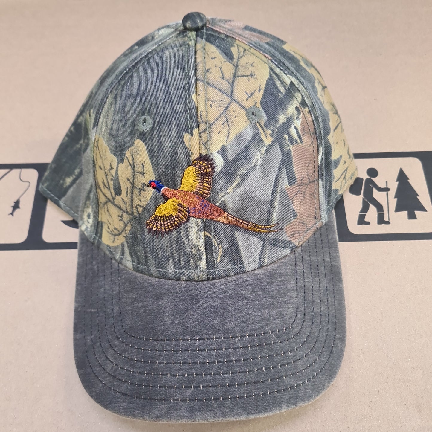 Beechfield Realtree Leather Bill Cap w/ Embroidered Patterns