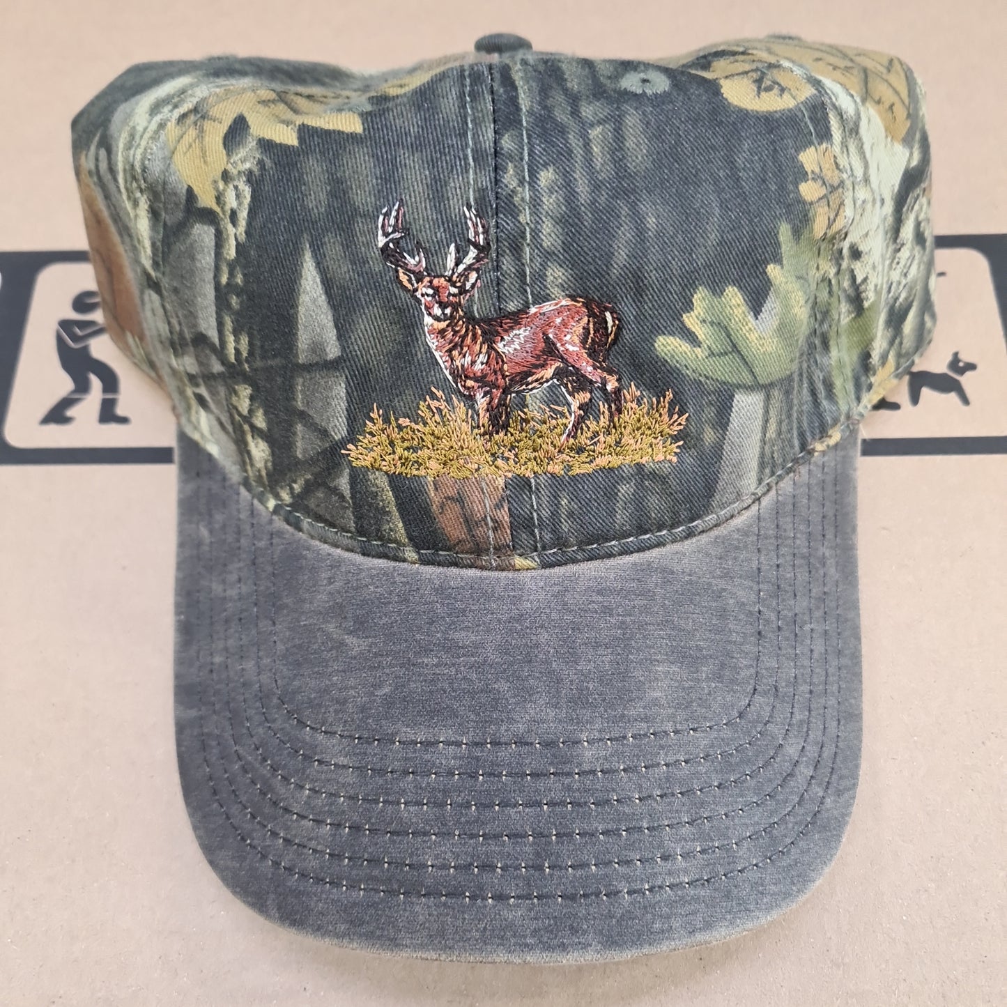 Beechfield Realtree Leather Bill Cap w/ Embroidered Patterns