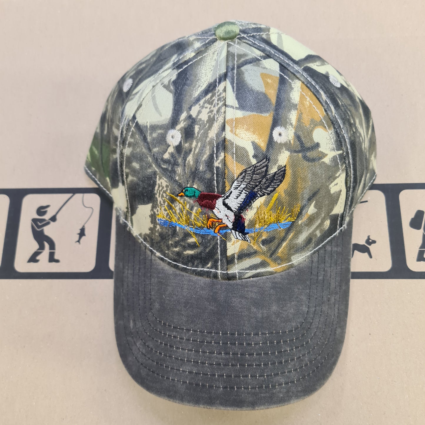 Beechfield Realtree Leather Bill Cap w/ Embroidered Patterns