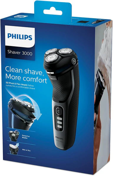 Philips Series 3000 Wet or Dry Men’s Electric Shaver with a 5D Pivot & Flex Heads S3231/52