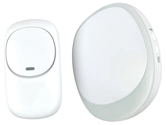 white doorbell with led light