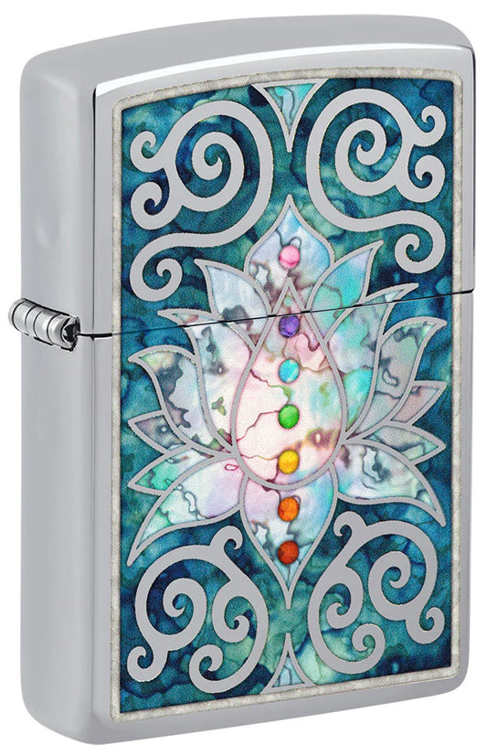 Zippo - 250 Lotus Flower Design