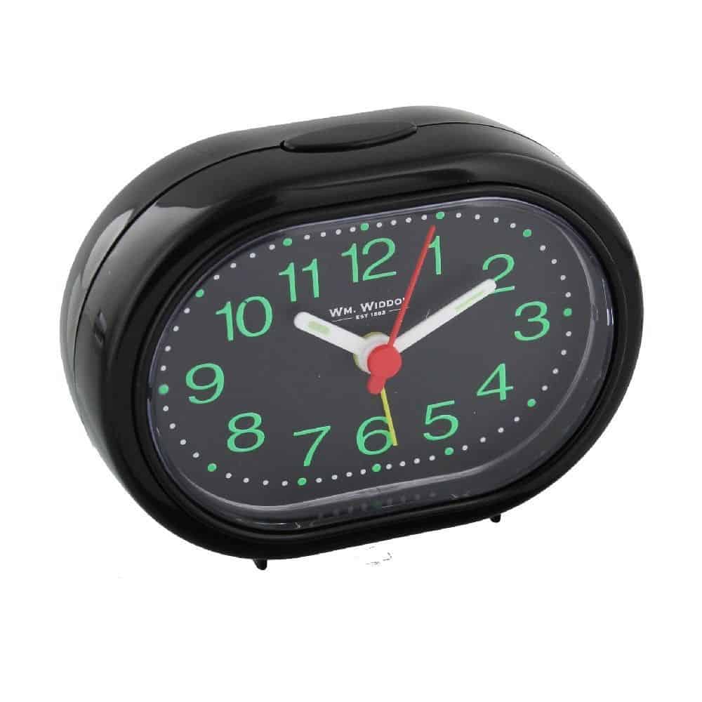 Widdop Black Alarm Clock 5155B