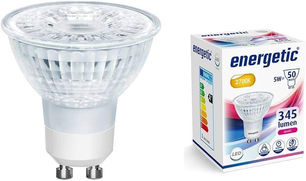 Energetic 4.8W = 50W LED GU10 2700K