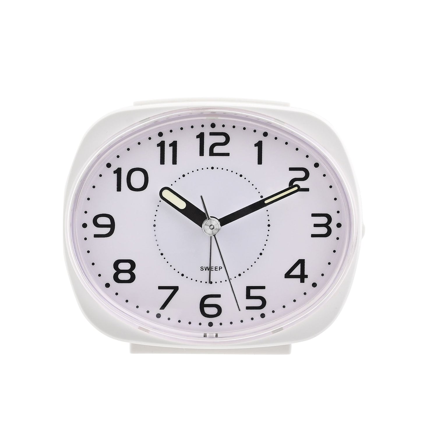 Wm.Widdop Hometime Oval Alarm Clock w/ Luminous Hands (5382W)