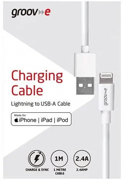 Groove MFI Lightning to USB-A Cable (1m, 2.4A)