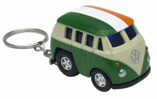 Pullback Keyring VW Bus With Tricolour Roof