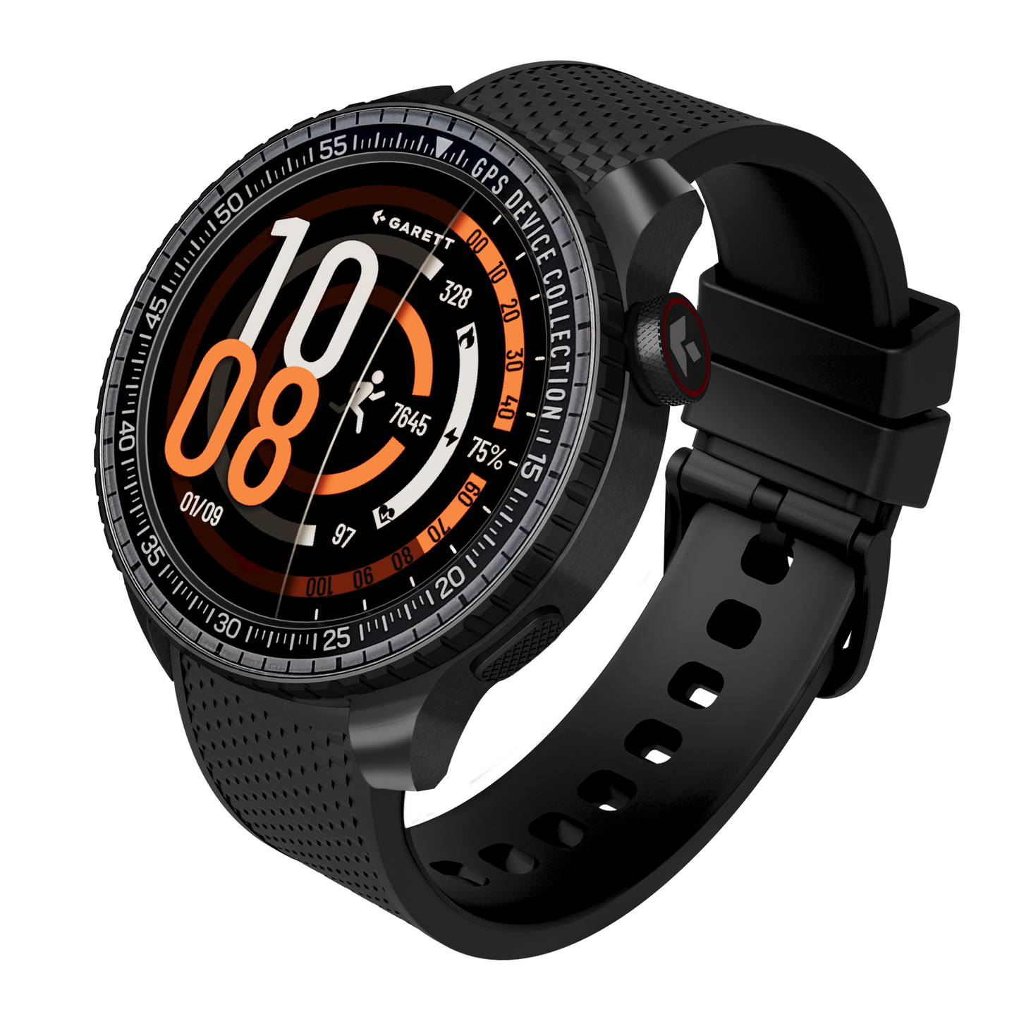 Garett Compass GPS Smartwatch - Black Steel