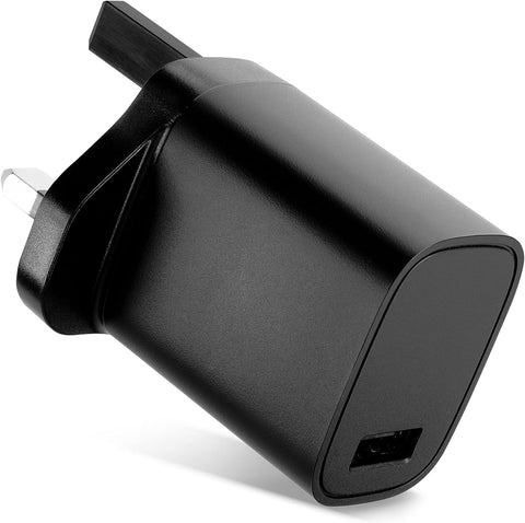 KEY 1 Port USB Charger UK-Plug 5V 2.4amp Charging Mains Wall USB Adapter Outlet Socket 100V-240V for Phone, Tablet, Speakers