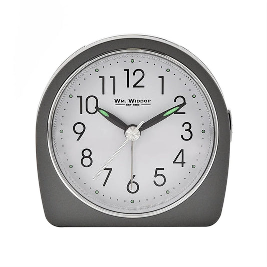 Wm.Widdop Silent Sweep Round Alarm Clock (9502B)