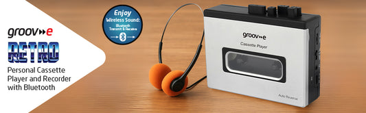 Groove Retro Personal Cassette Player & Recorder w/BT