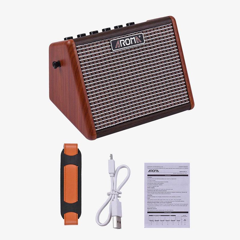 Aroma 15W Acoustic Guitar Wooden Amplifier with Bluetooth