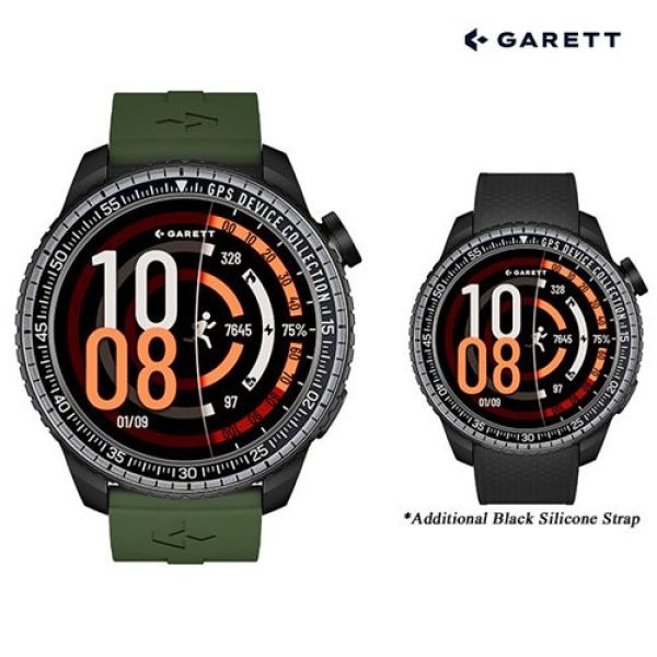 Garett Compass GPS Smartwatch - Black Steel