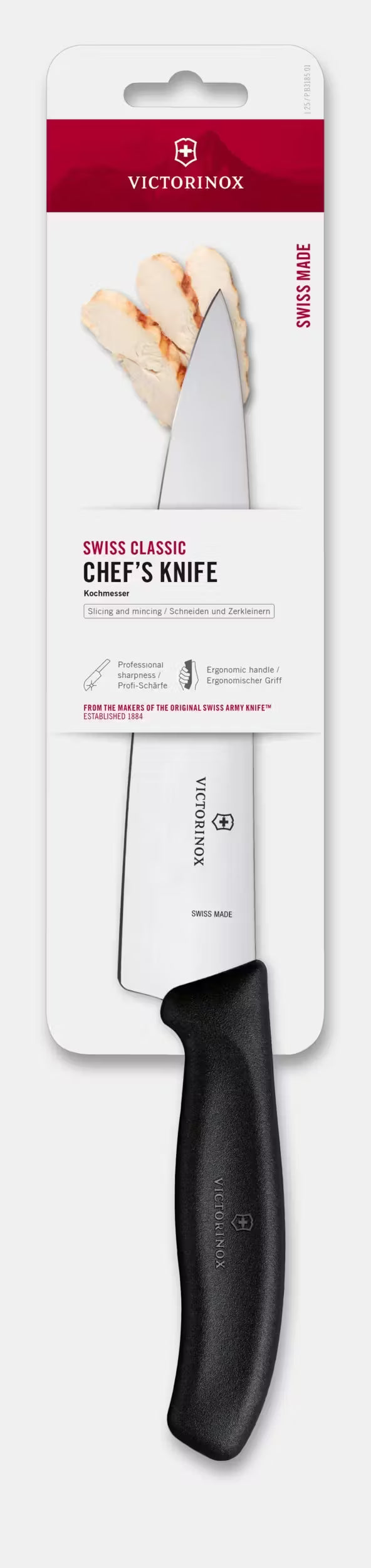 Victorinox Swiss 19cm Carving Knife - Black (Swiss Classic)