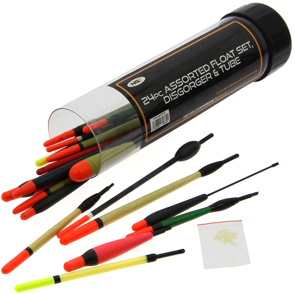 NGT 24pce Assorted Float Set, Disgorger & Tube