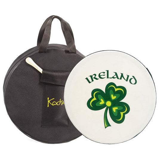 Koda Irish Bodhran 12″x3″ with Beater, Solid Wooden Black Frame