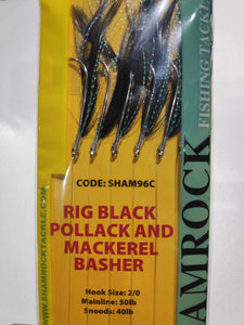 Shamrock Tackle Rig Black Pollack and Mackerel Basher