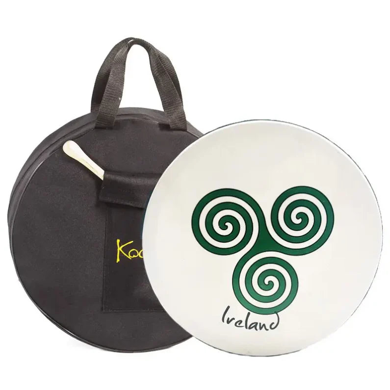 Koda Irish Bodhran 12″x3″ with Beater, Solid Wooden Black Frame