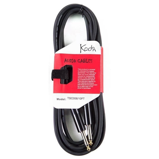 Koda 10ft 3M Low Noise Instrument jack