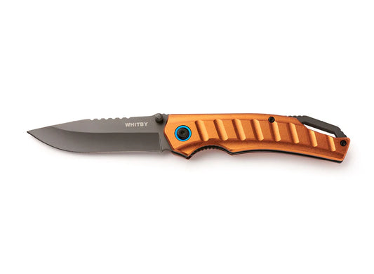 Whitby Liner Lock Knife - Bronze Aluminium (3.25") - LK430