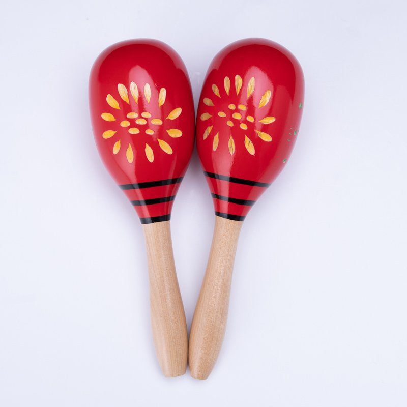 Koda 9" (23cm) Wooden Maracas - Red