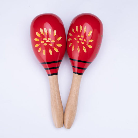 Koda 9" (23cm) Wooden Maracas - Red