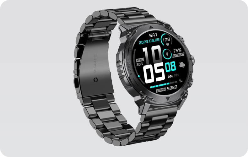 Garett Atom Smartwatch - Black Steel