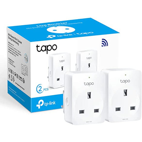 TP-Link Tapo Mini Smart Wi-Fi Socket - White (2 Pack) (TAPO P100)