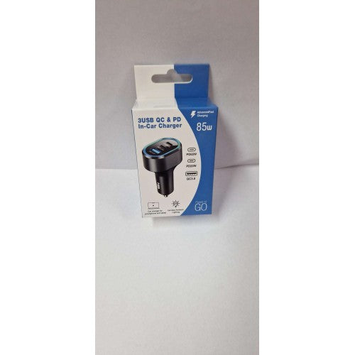Pama 3USB & PD In-Car Charger 85w