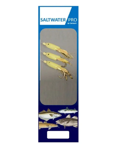 Dennett Saltwater Pro 3 Hook Natural Jumbo Hokkai Feather Rig