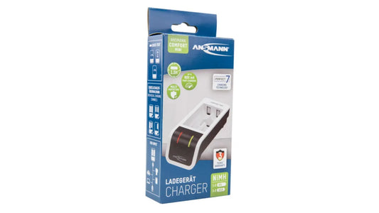 Ansmann Comfort Mini Battery Charger For 2 x NiMH AA & AAA